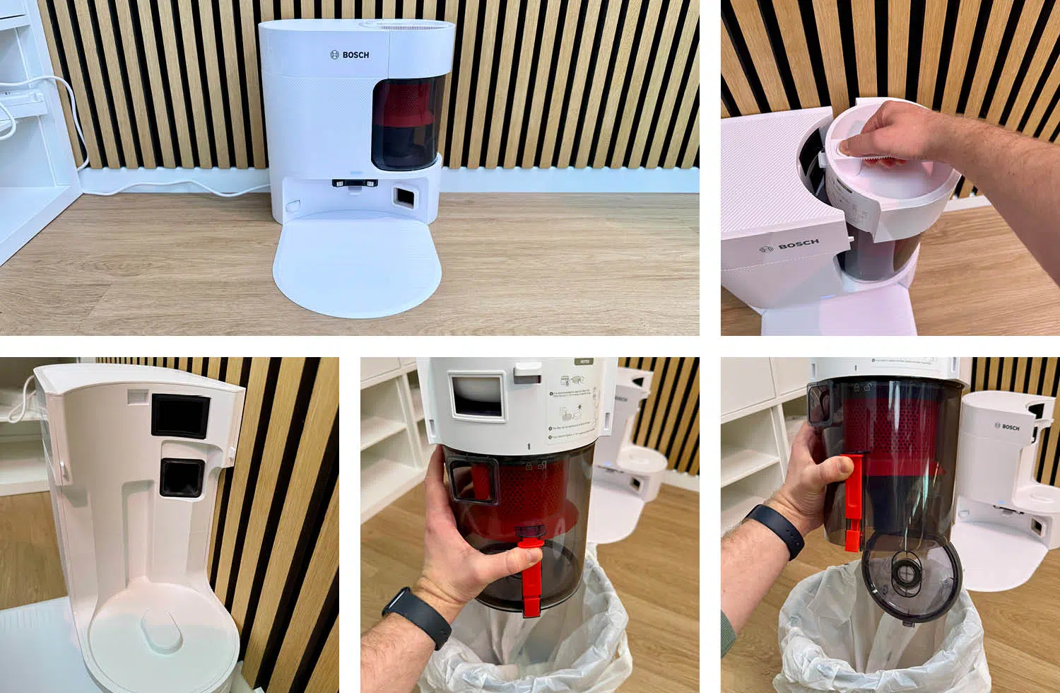 Bosch Spotless + Design Reinigungsstation Staubbehälter Entleerung