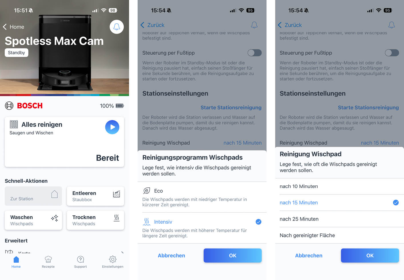Bosch Spotless Max Cam App Basisstation
