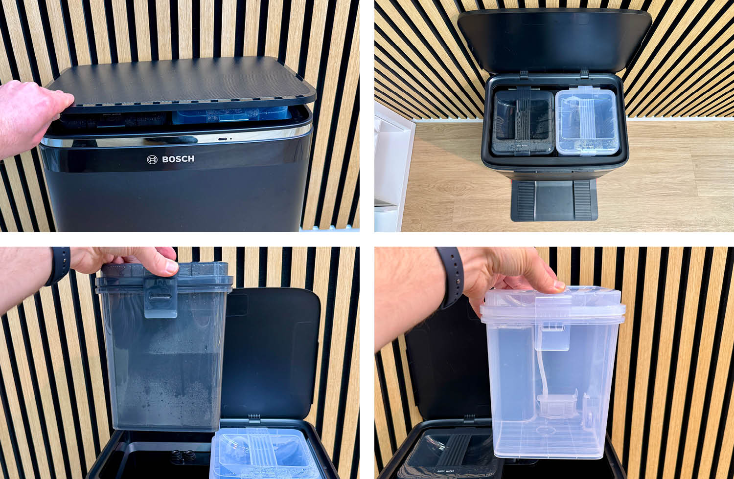 Bosch Spotless Max Cam Design Reinigungsstation Wassertanks