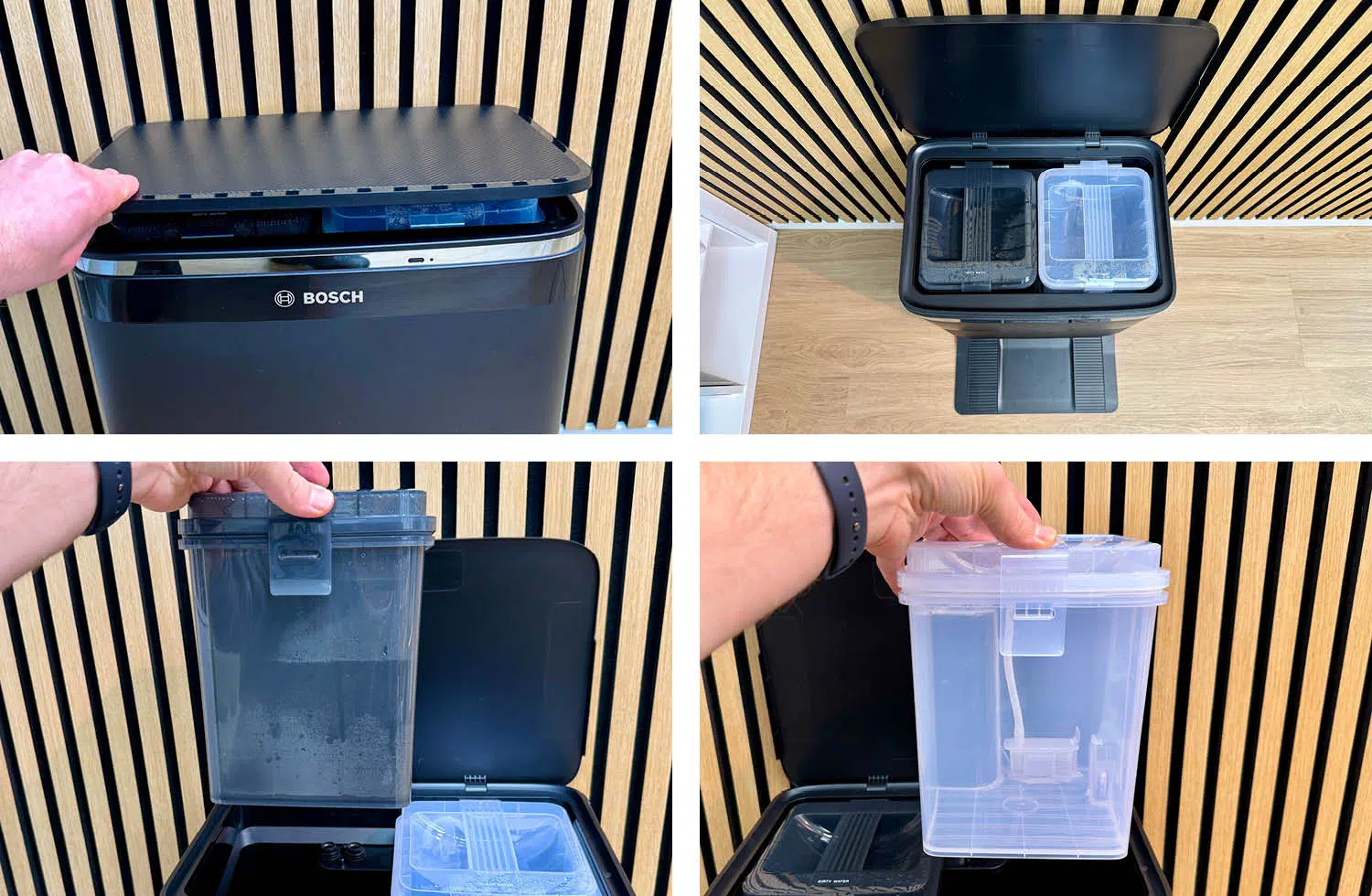 Bosch Spotless Max Cam Design Reinigungsstation Wassertanks