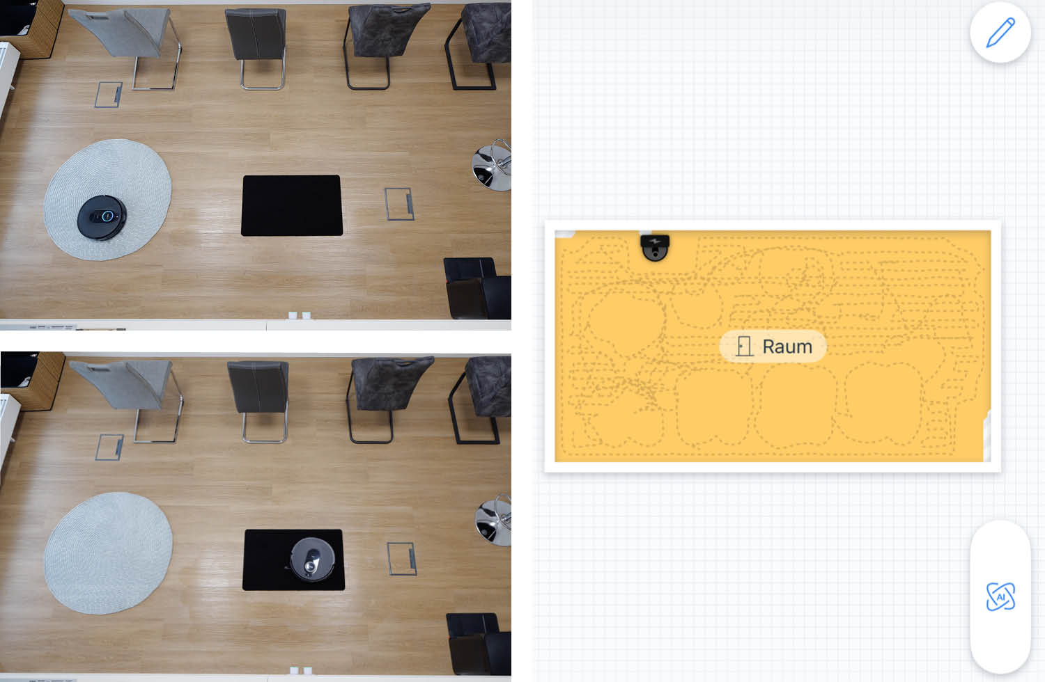 Bosch Spotless Max Cam Navigation Teppich rund schwarz