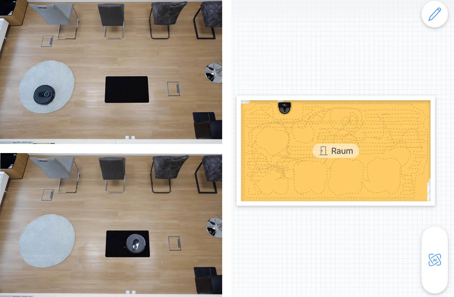 Bosch Spotless Max Cam Navigation Teppich rund schwarz