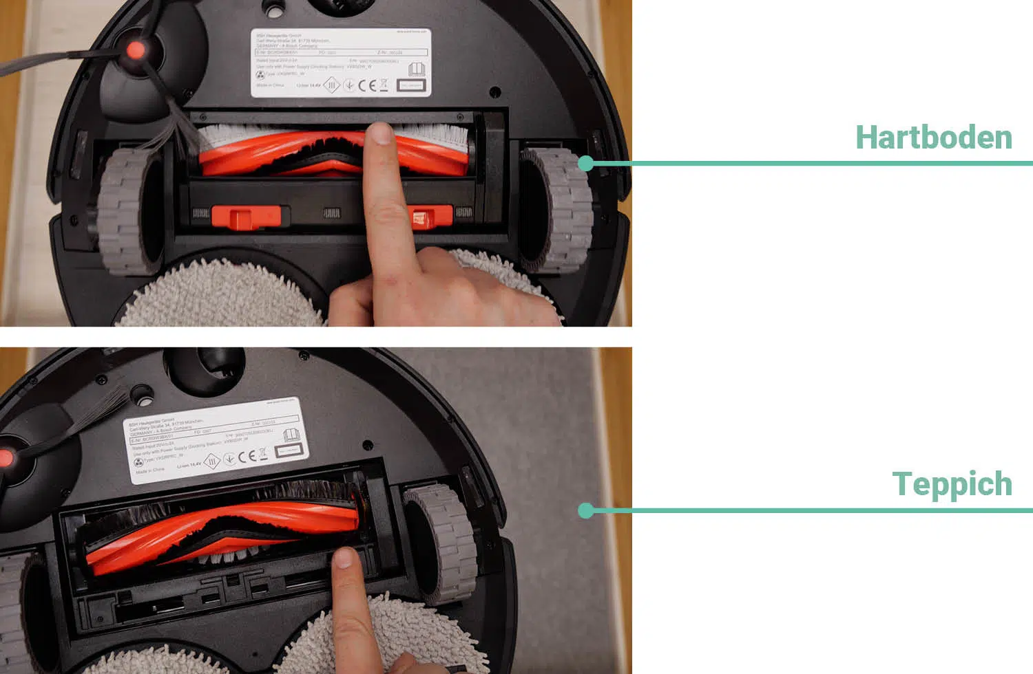 Bosch Spotless Max Cam Saugen haare nachher