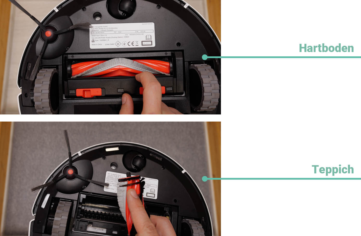 Bosch Spotless + Saugen Haare nachher