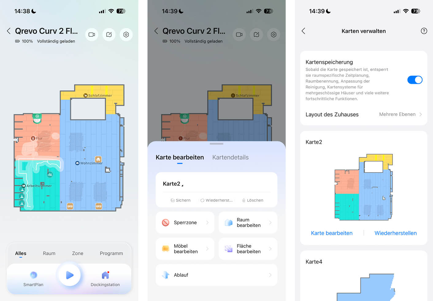 Roborock Qrevo Curv 2 Flow App Karte