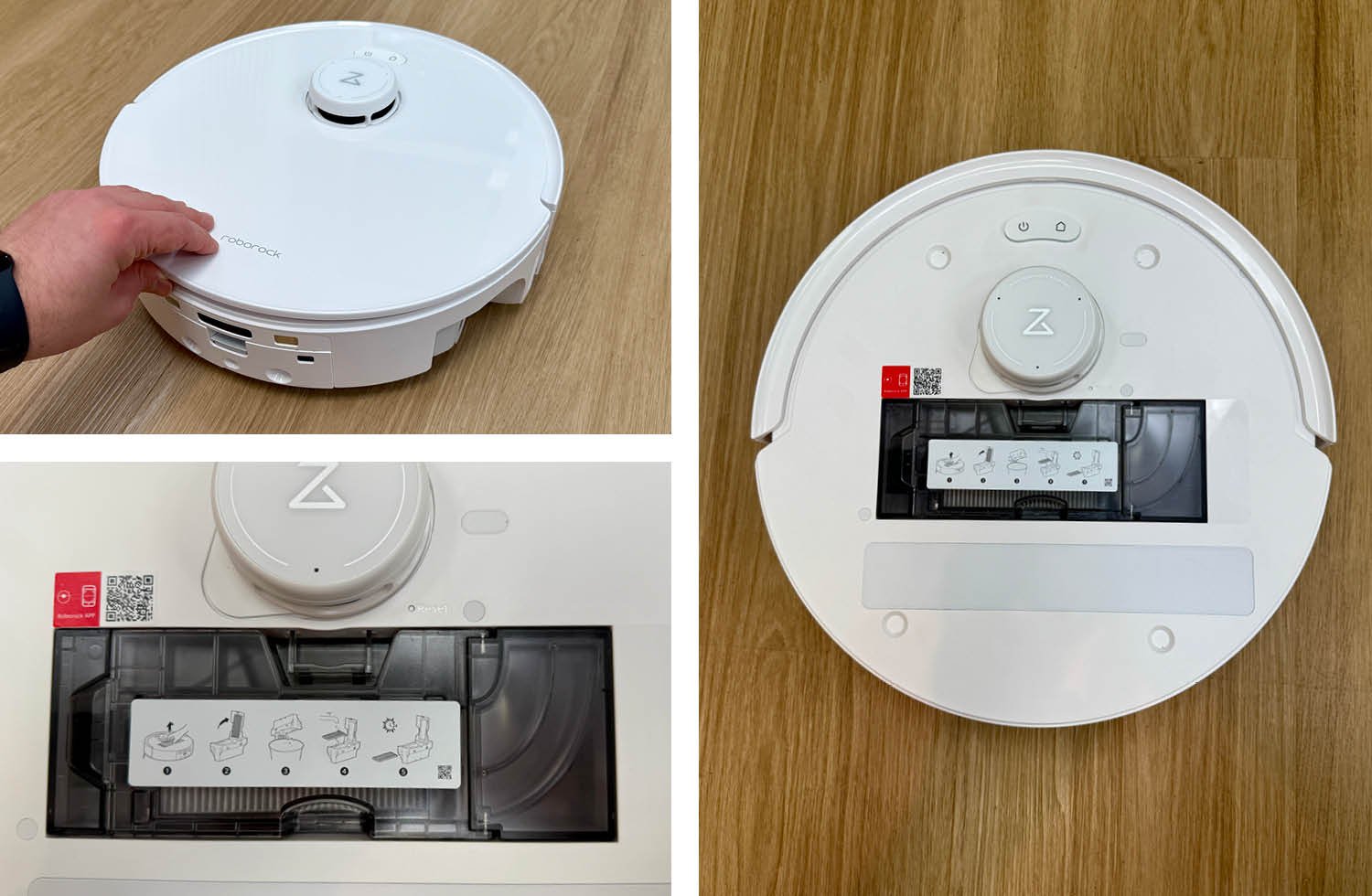 Roborock Qrevo Curv 2 Flow Design Oberseite unter der Haube