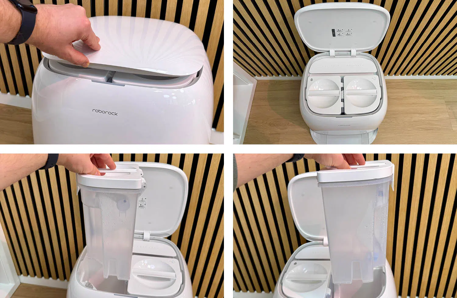 Roborock Qrevo Curv 2 Flow Design Reinigungsstation Wassertanks