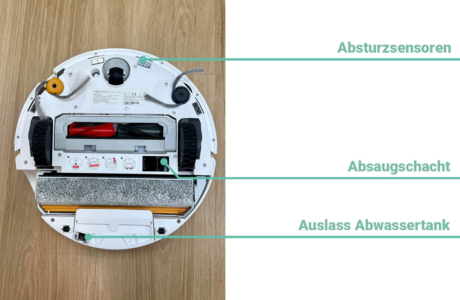 Roborock Qrevo Curv 2 Flow Design Unterseite
