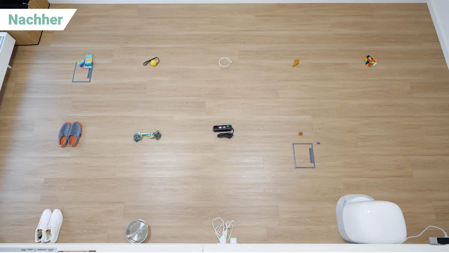 Roborock Qrevo Curv 2 Flow Hindernisse nachher