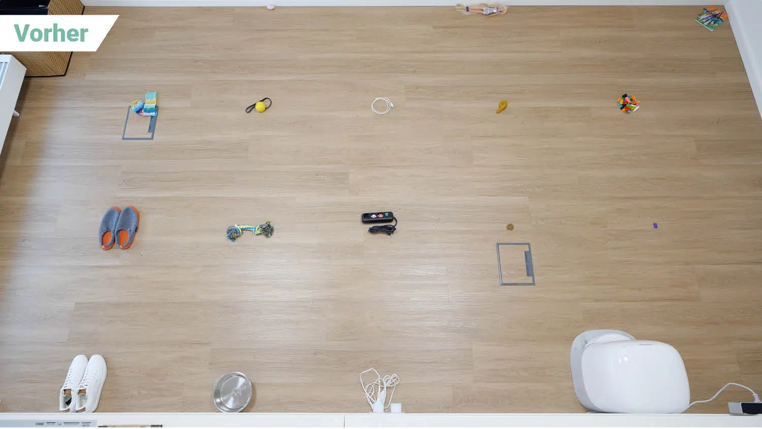 Roborock Qrevo Curv 2 Flow Hindernisse vorher