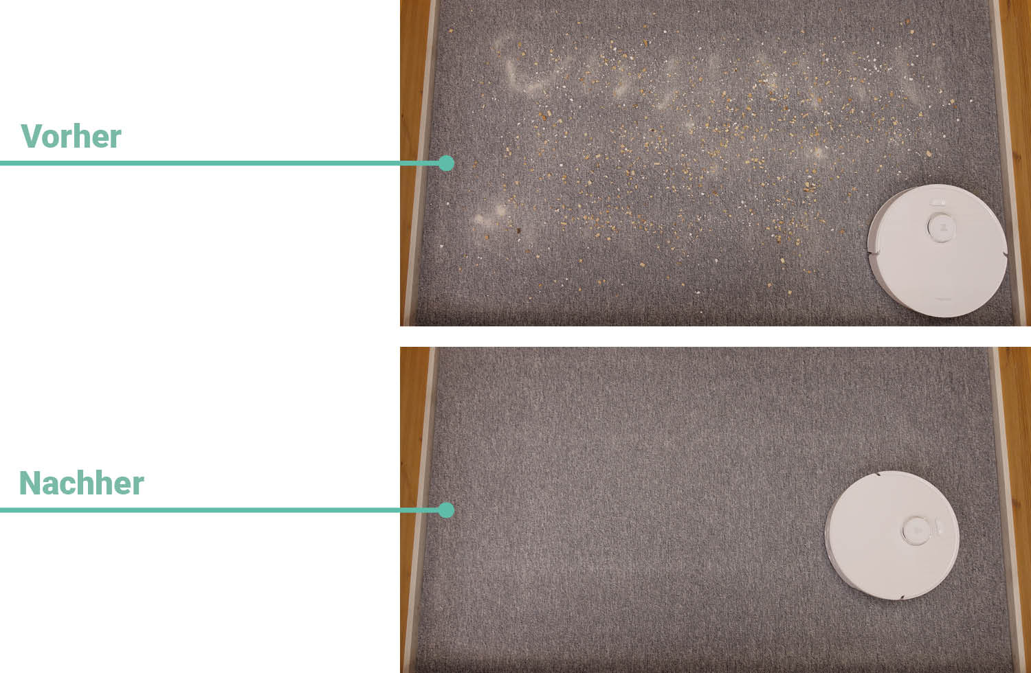 Roborock Qrevo Curv 2 Flow Saugen Teppich