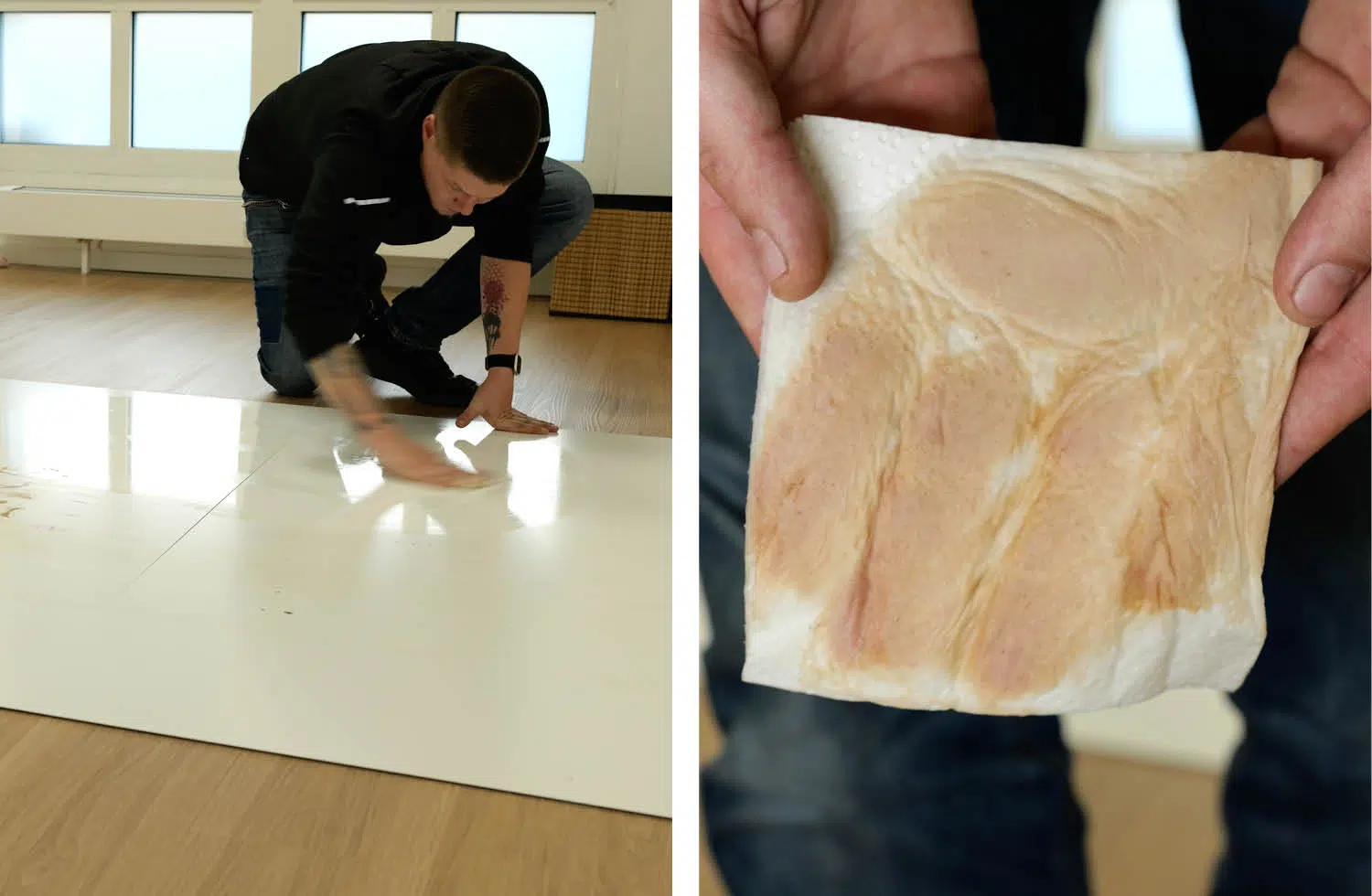 Roborock Qrevo Curv 2 Flow Wischen Schmutzaufnahme