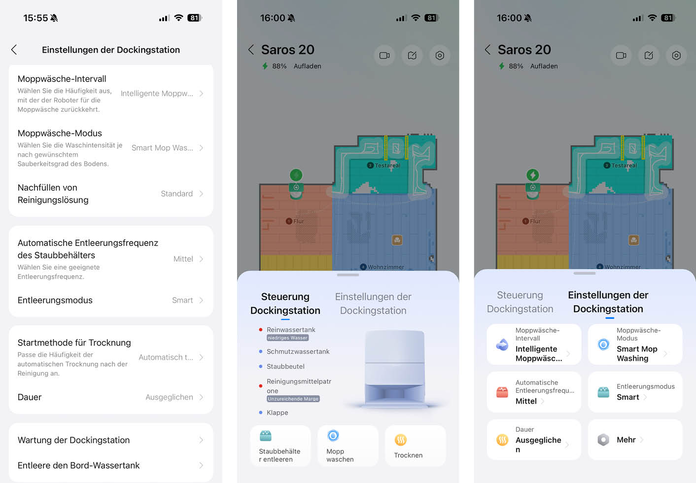Roborock Saros 20 App Basisstation