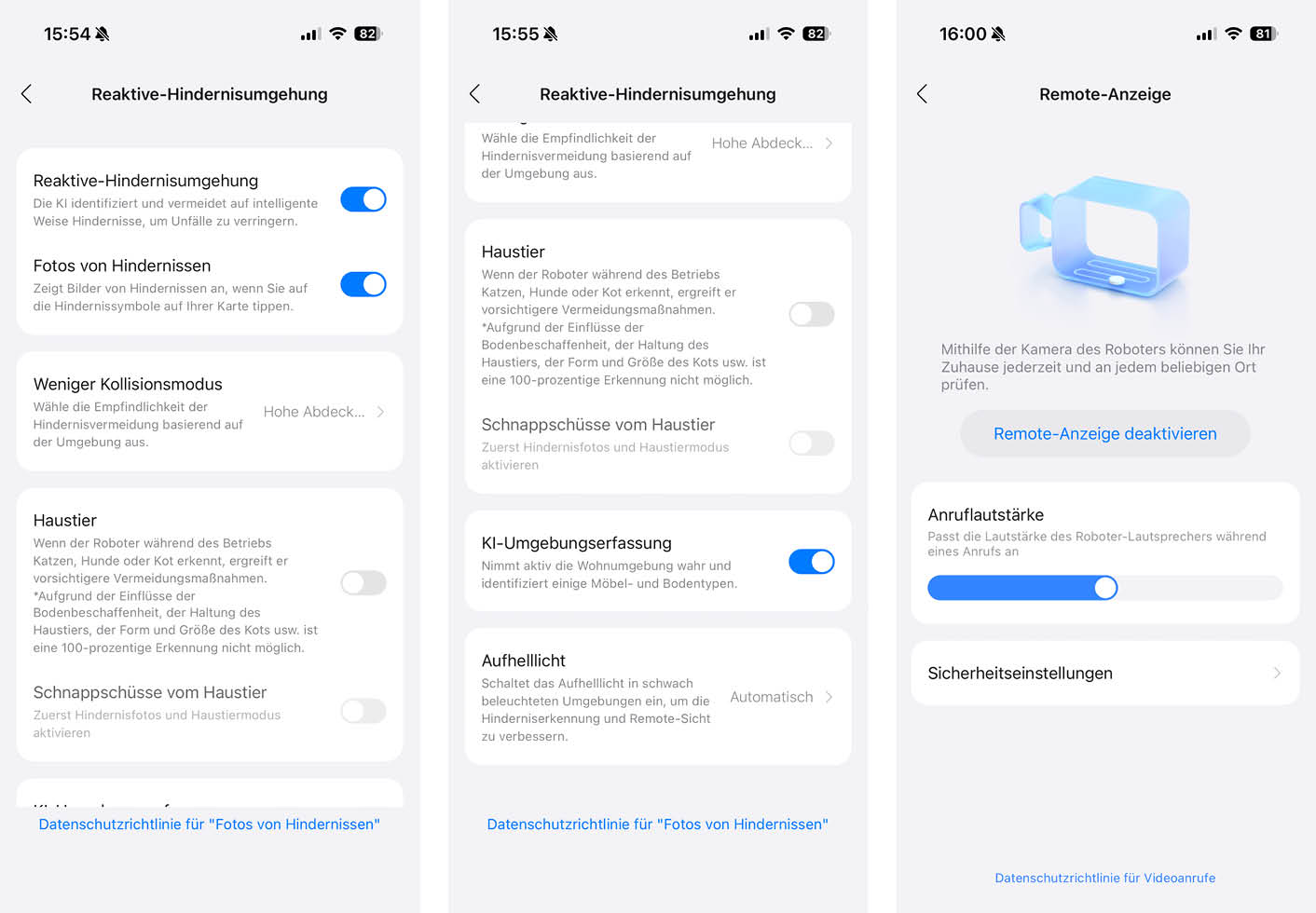 Roborock Saros 20 App Kamera und KI