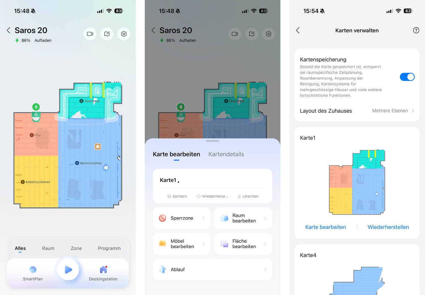 Roborock Saros 20 App Karte