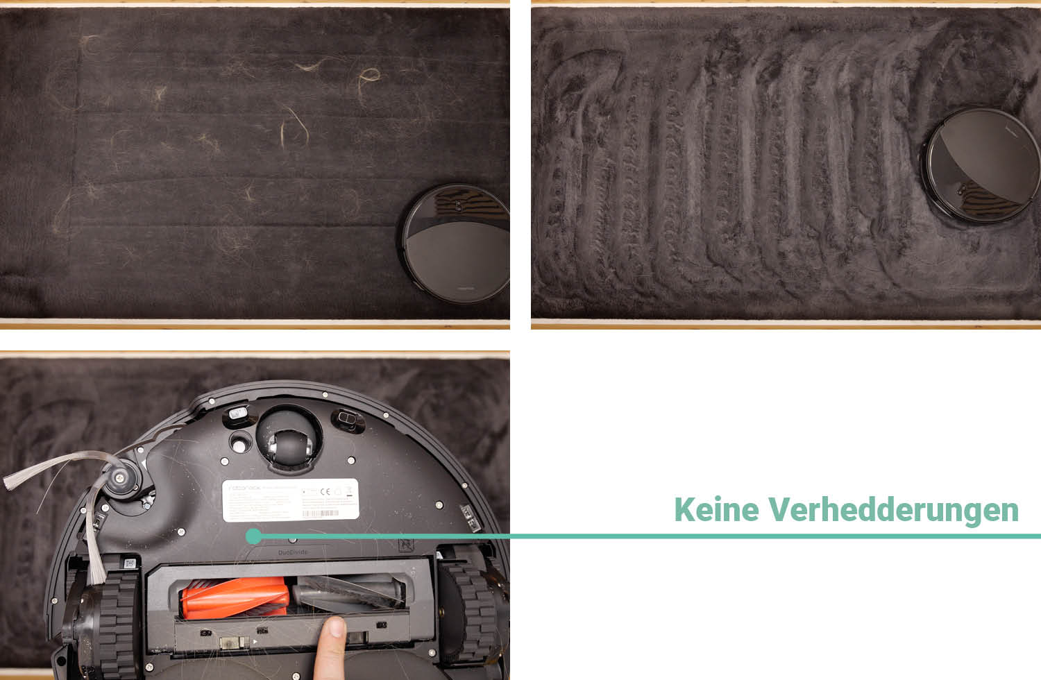 Roborock Saros 20 Saugen Haare Teppich hoch