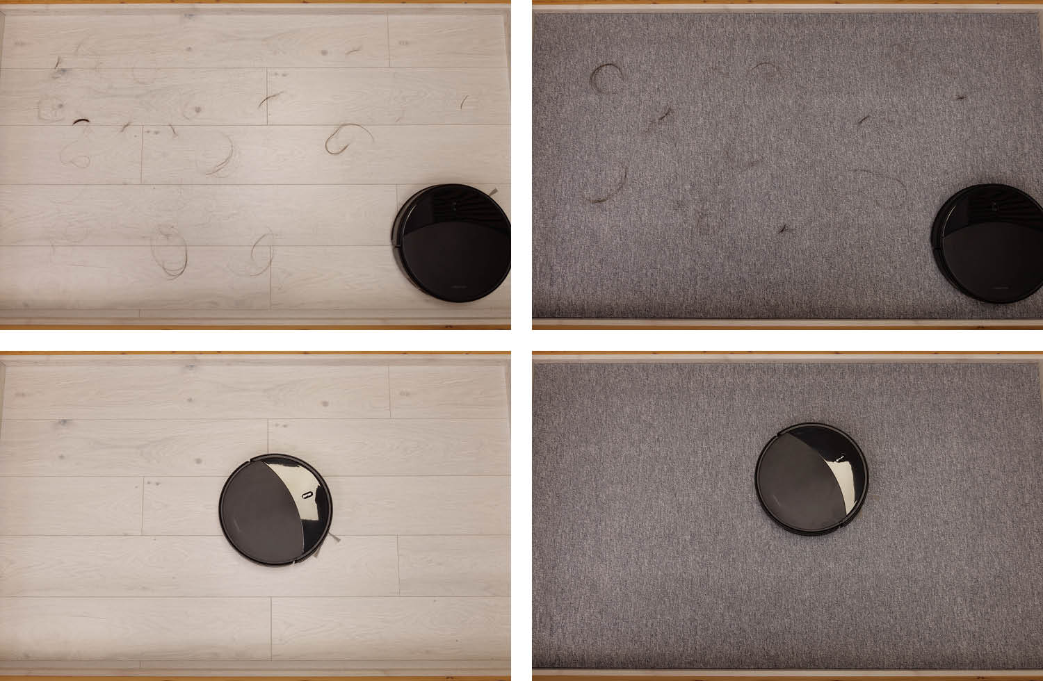 Roborock Saros 20 Saugen Haare vorher