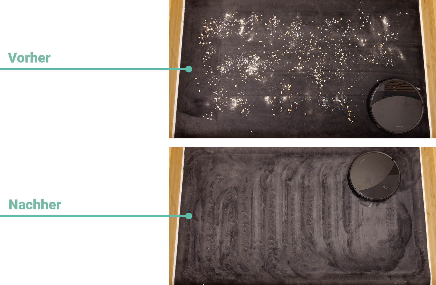 Roborock Saros 20 Saugen Teppich hoch