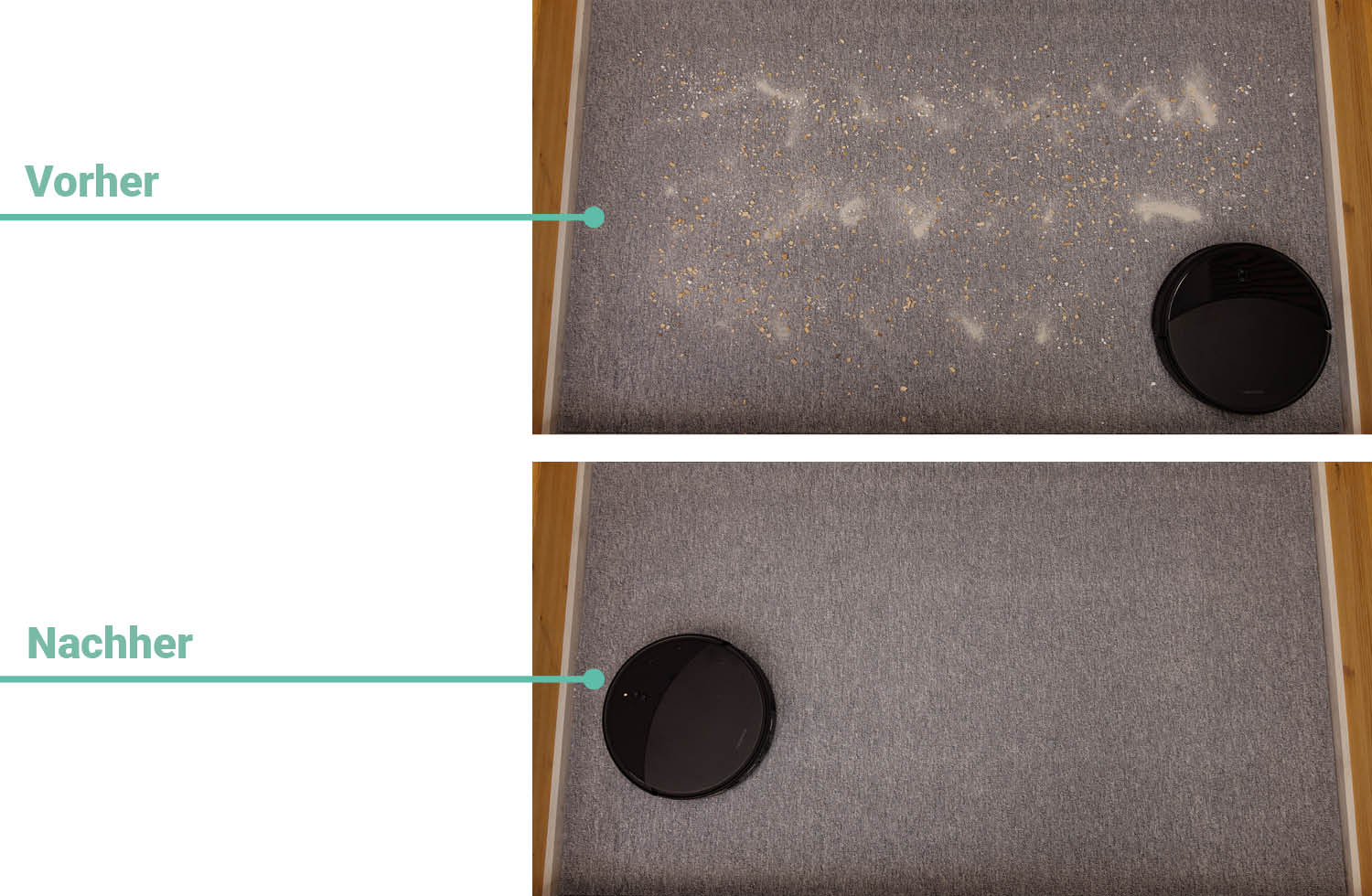 Roborock Saros 20 Saugen Teppich