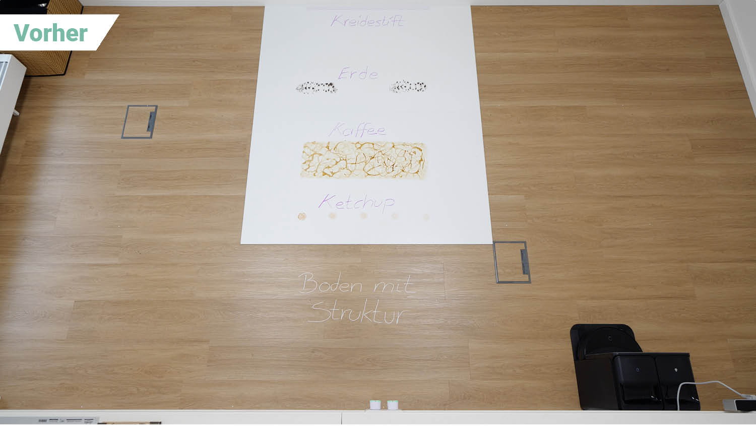 Roborock Saros 20 Wischen vorher