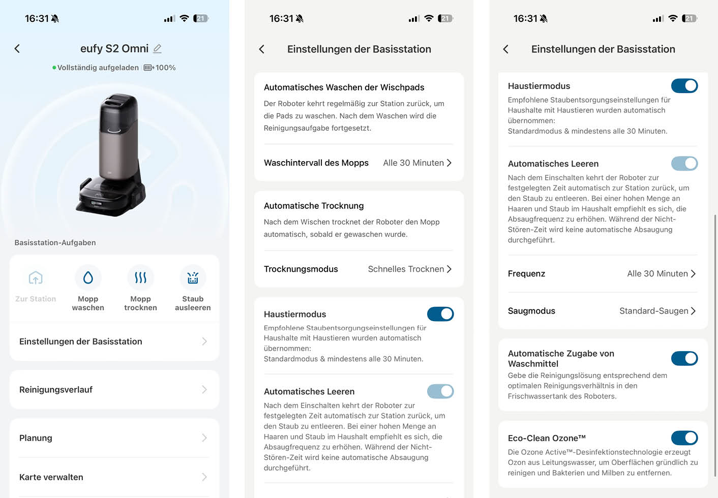 eufy S2 Omni App Basisstation