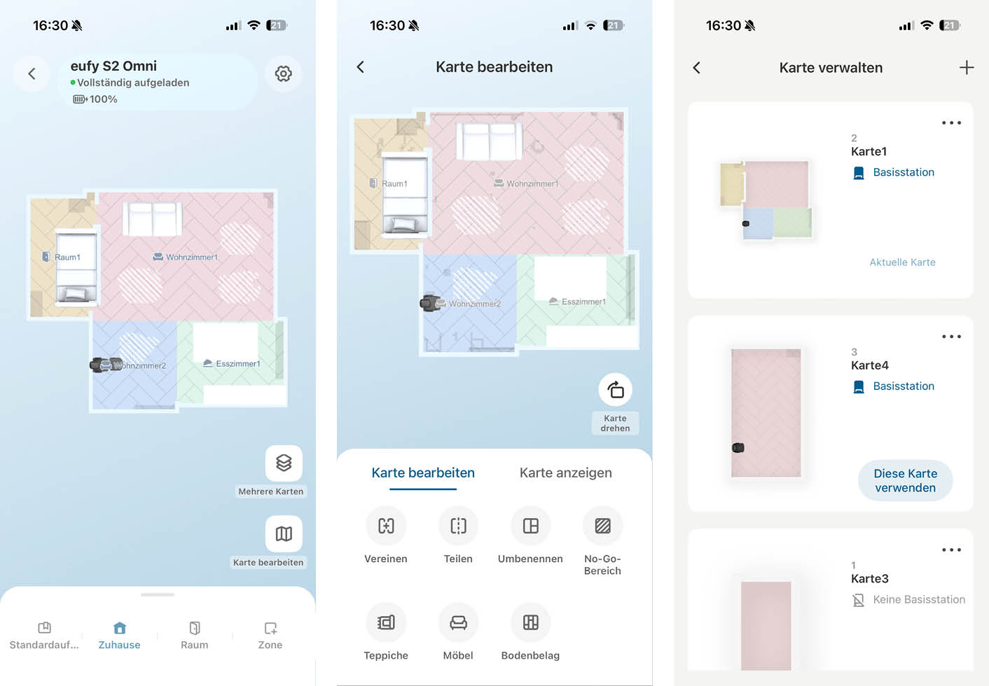 eufy S2 Omni App Karte