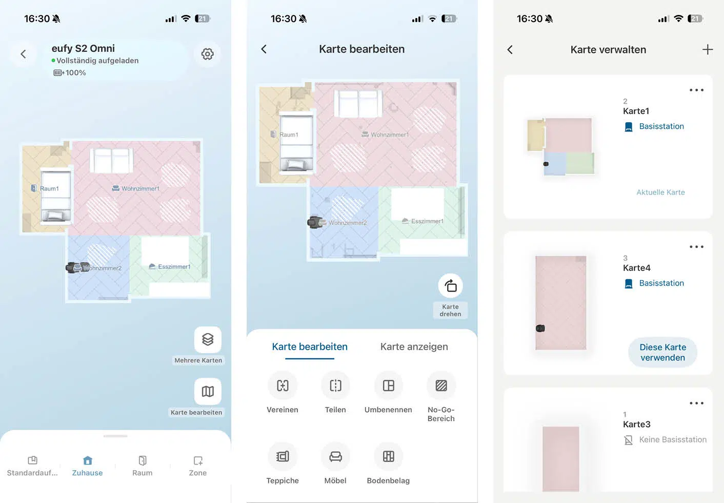 eufy S2 Omni App Karte