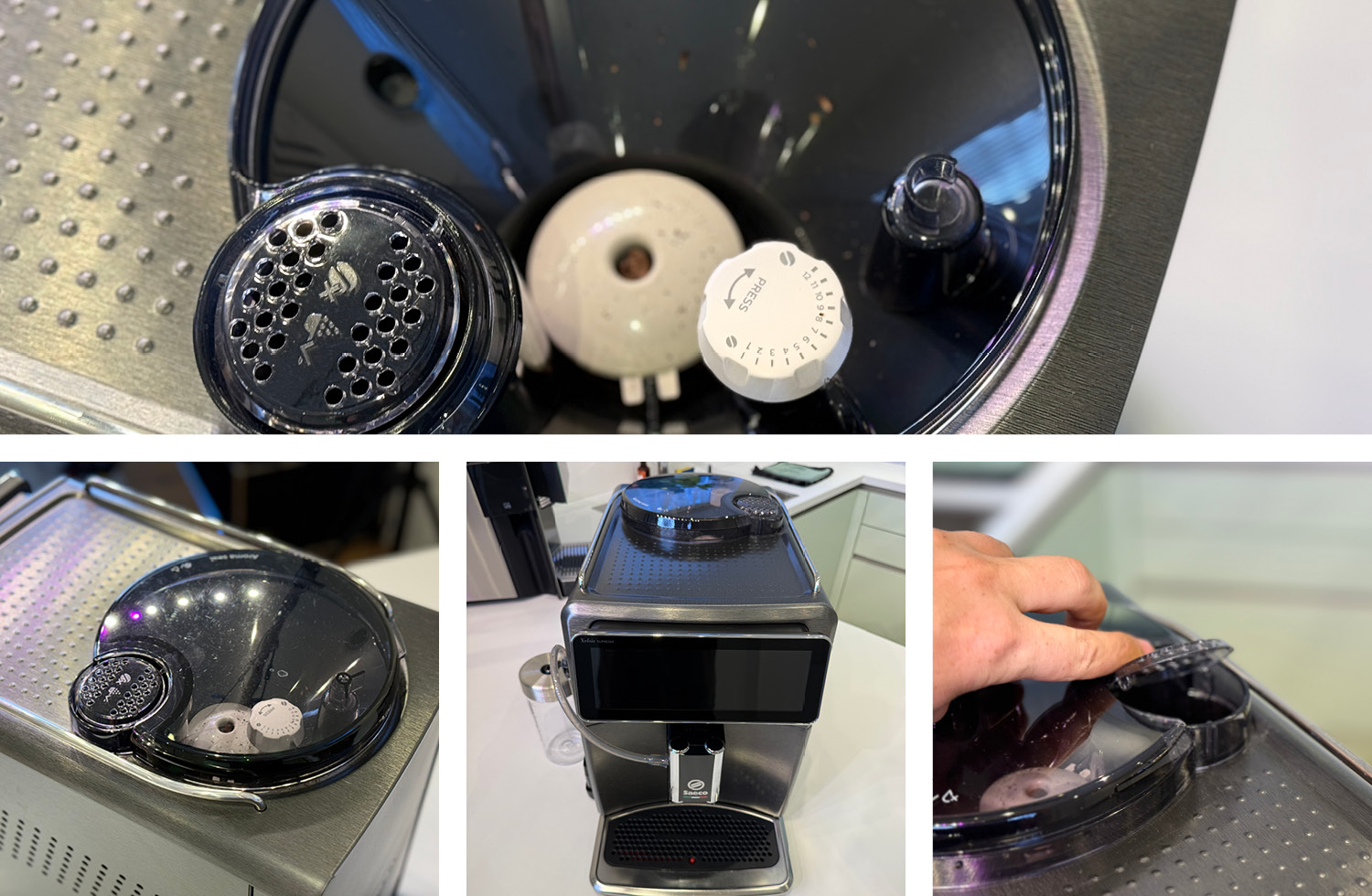 Die Oberseite der Saeco Xelsis Suprema 