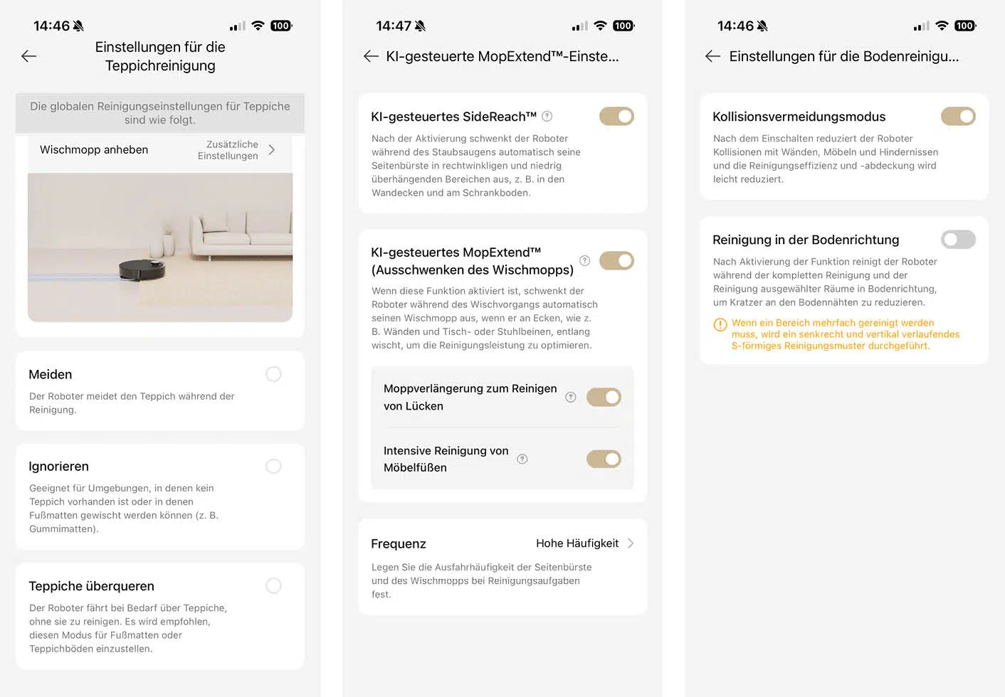 Dreame L10s Ultra Gen 3 App Teppich- und Bodenreinigung