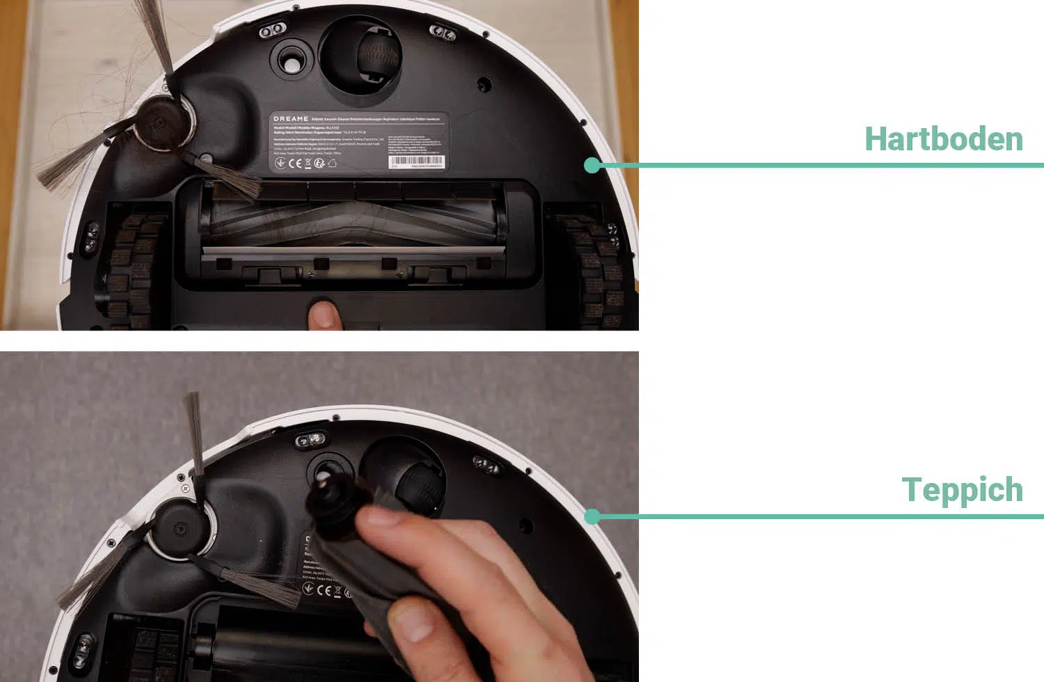 Dreame L10s Ultra Gen 3 Saugen Haare nachher