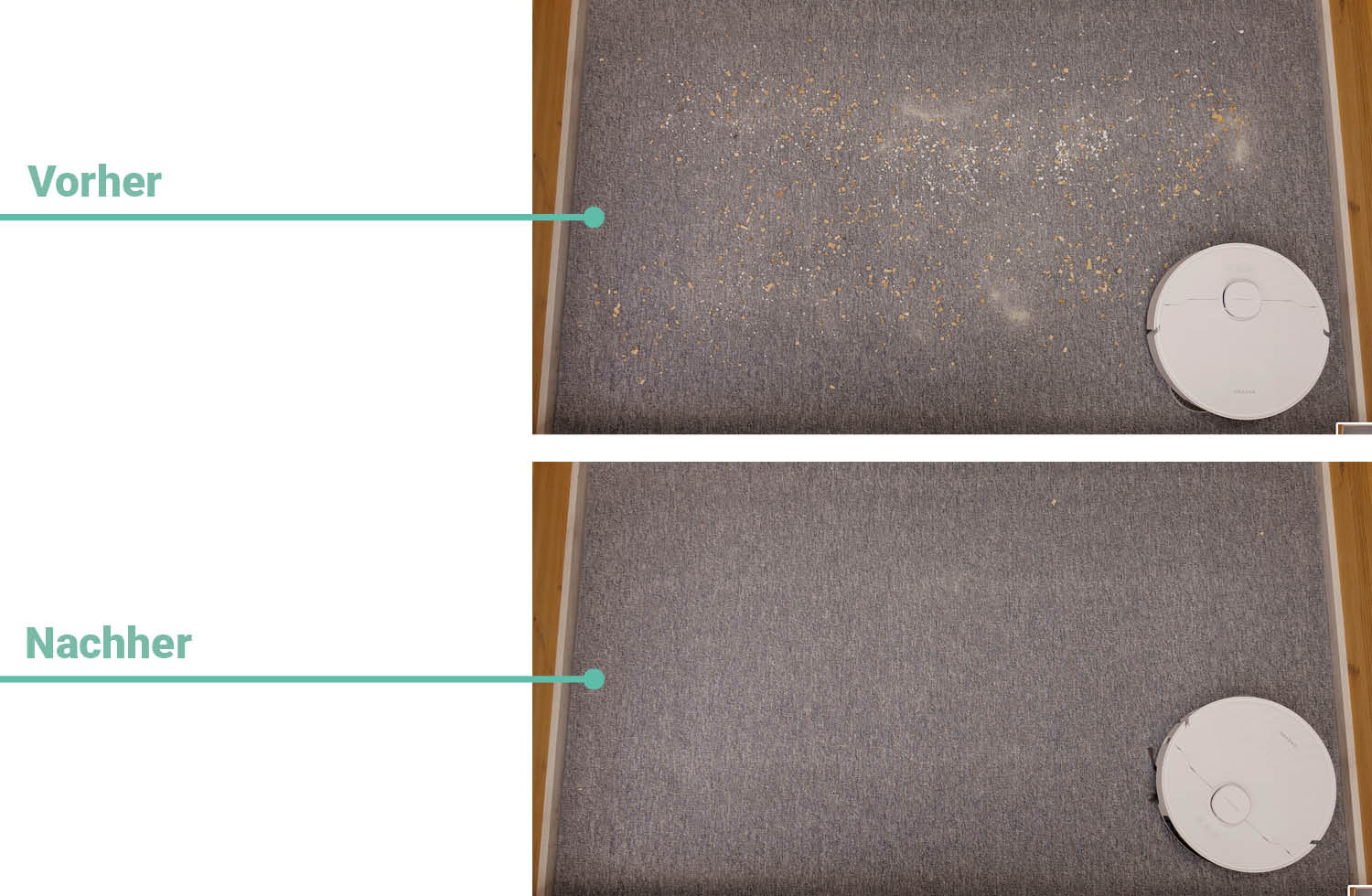 Dreame L10s Ultra Gen 3 Saugen Teppich