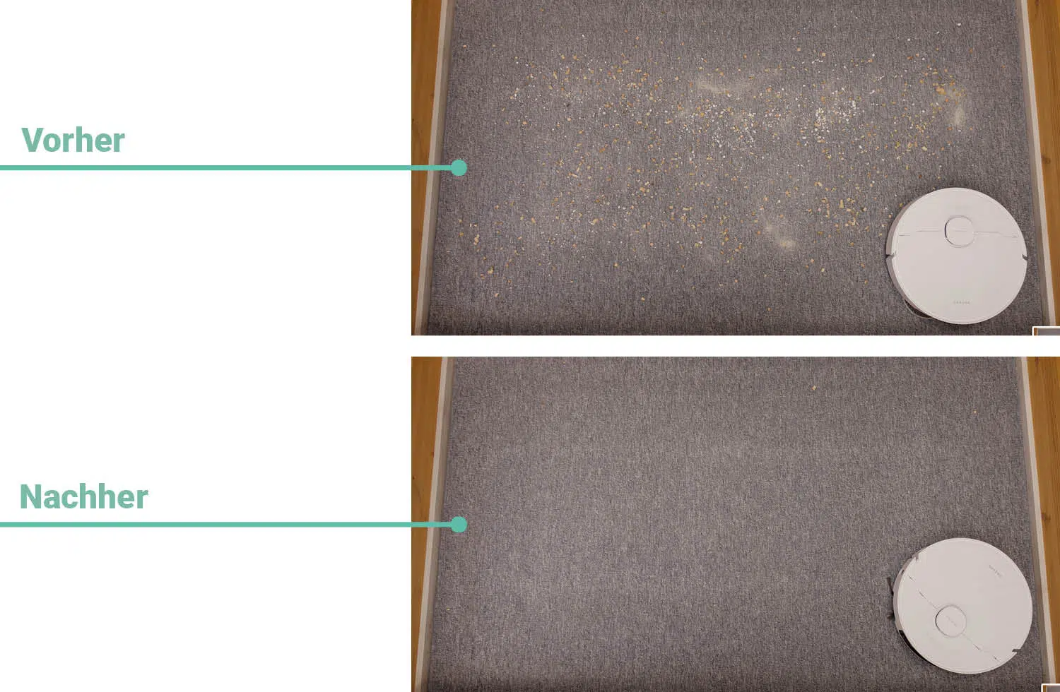 Dreame L10s Ultra Gen 3 Saugen Teppich