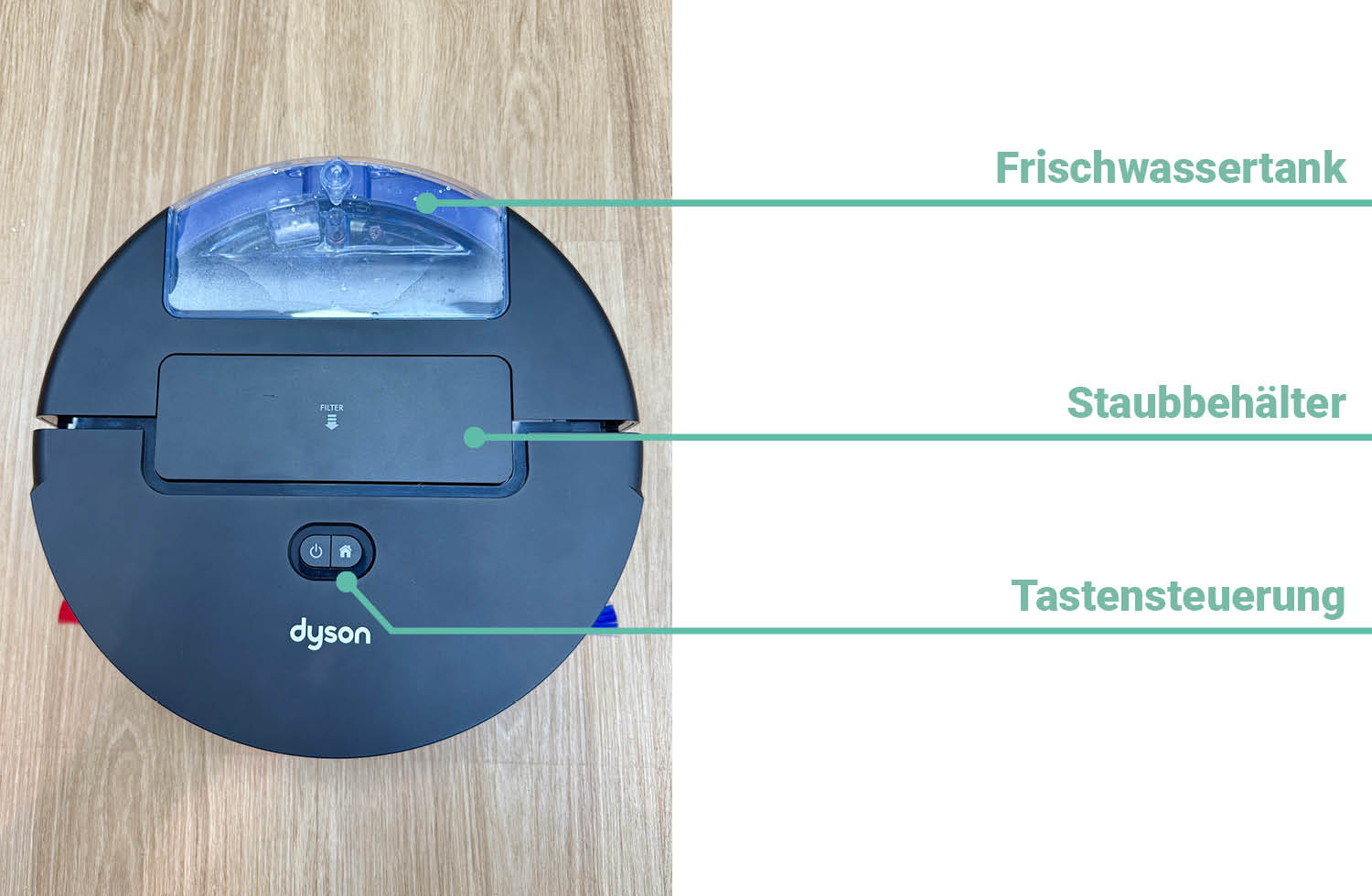 Dyson Spot+Scrub Ai Design Oberseite