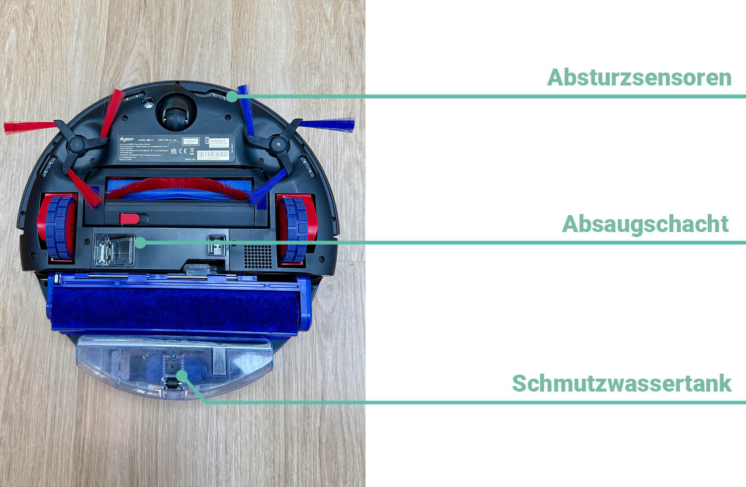 Dyson Spot+Scrub Ai Design Unterseite