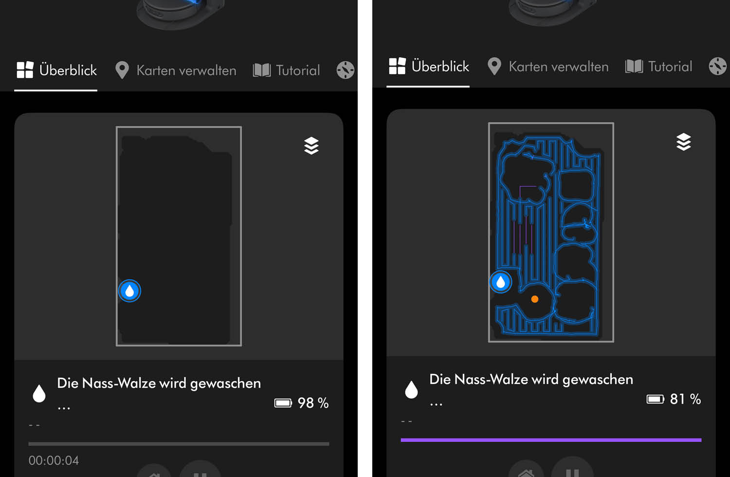 Dyson Spot+Scrub Ai Navigation Praxis Teppich rund schwarz einzeichnen