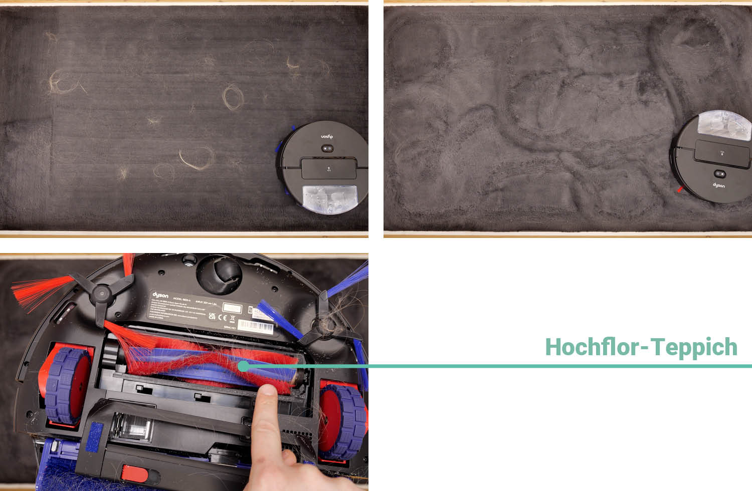 Dyson Spot+Scrub Ai Saugen Haare Teppich hoch