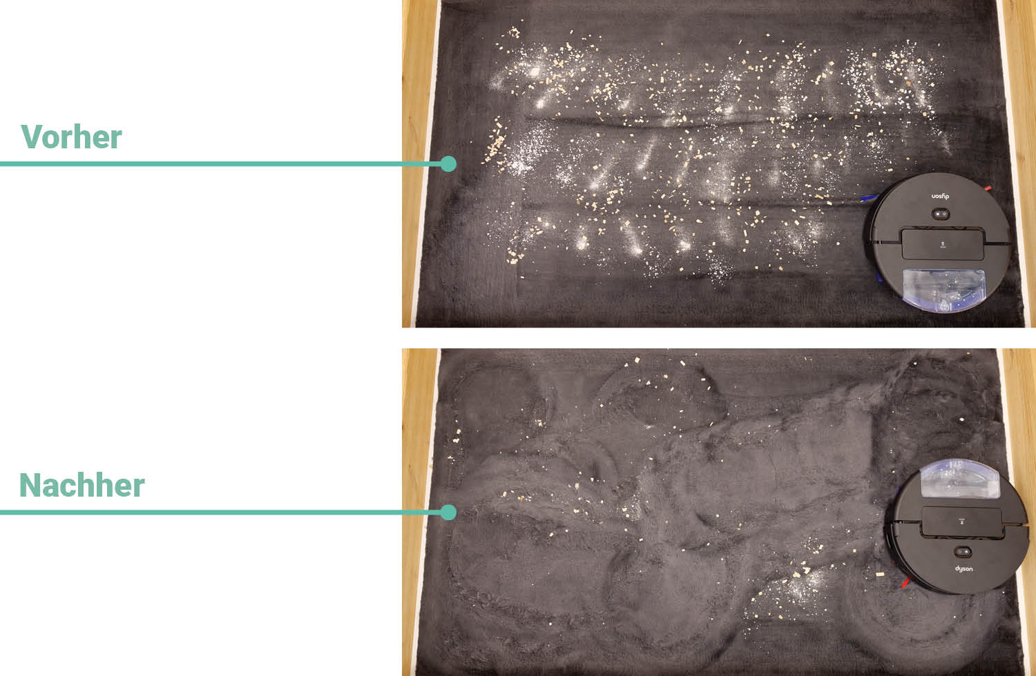 Dyson Spot+Scrub Ai Saugen Teppich hoch