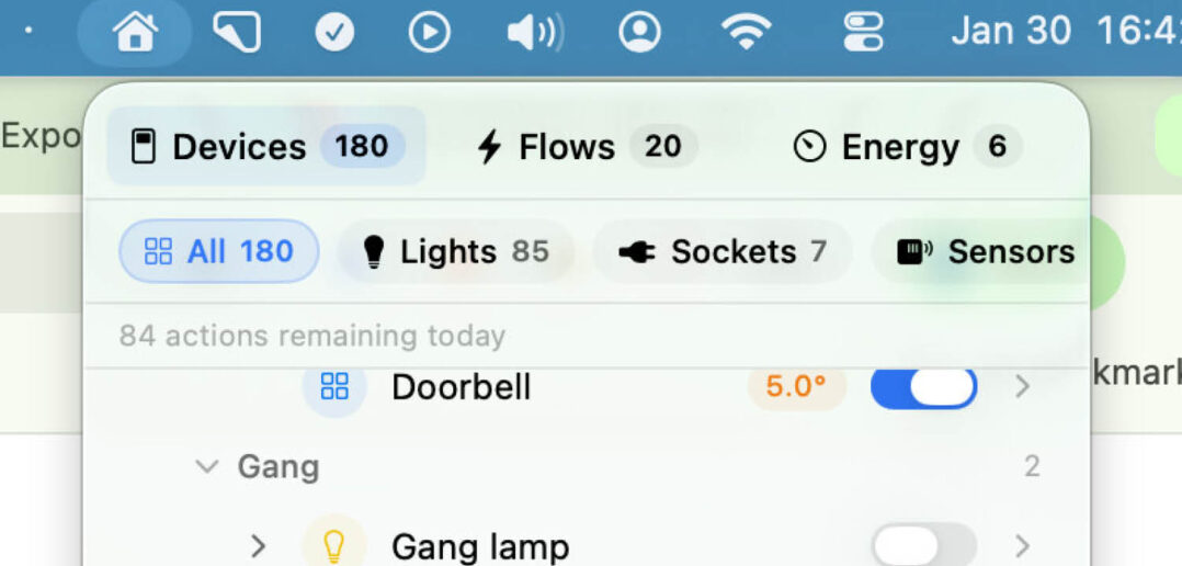 Homebar Homey mac news