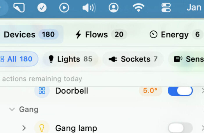 Homebar Homey mac news