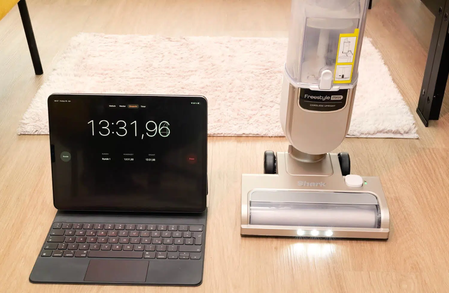 Akkulaufzeit des Shark akkusaugers