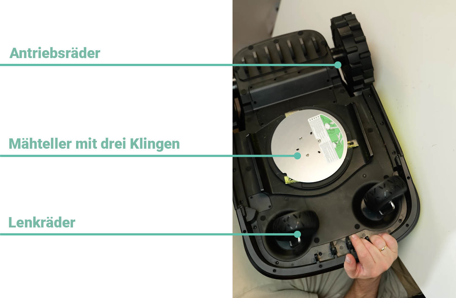 Die Unterseite des UBHOME M10