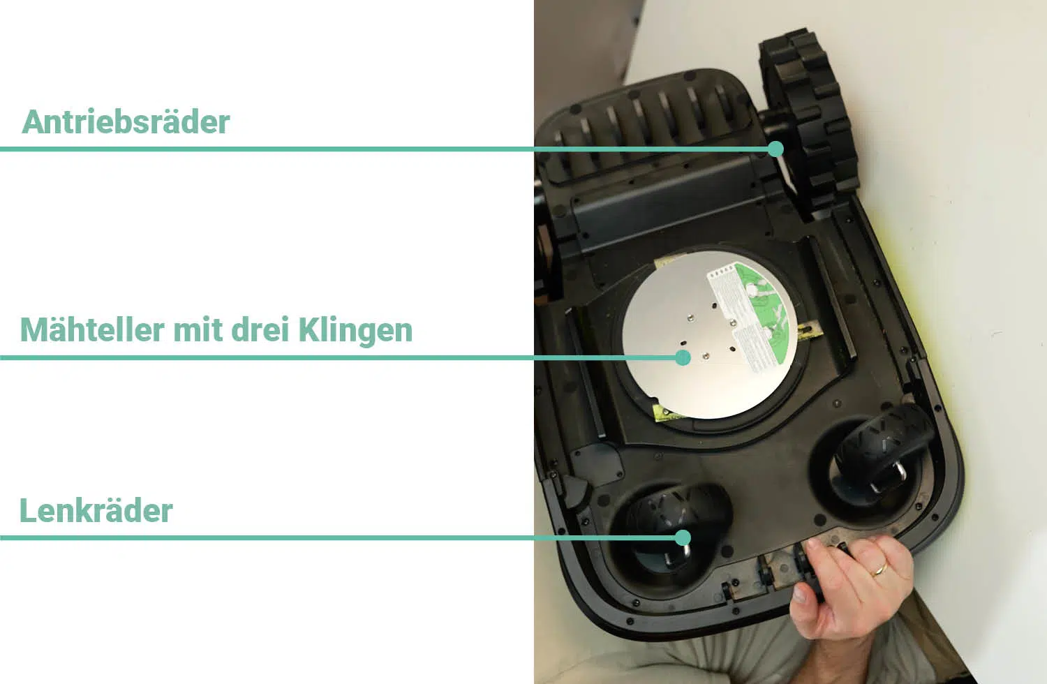 Die Unterseite des UBHOME M10