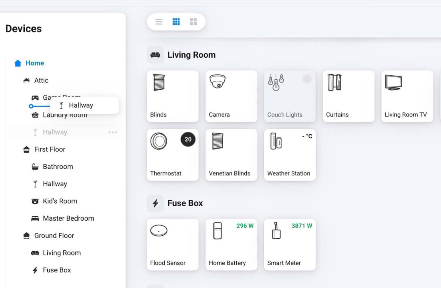 Homey: Zonen lassen sich jetzt manuell sortieren