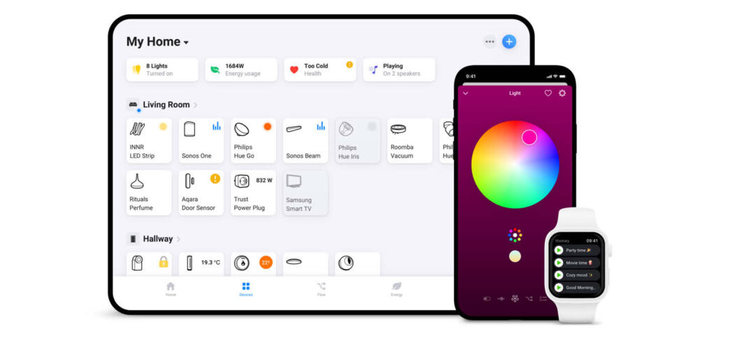 Homey-App: Zonen lassen sich jetzt manuell sortieren