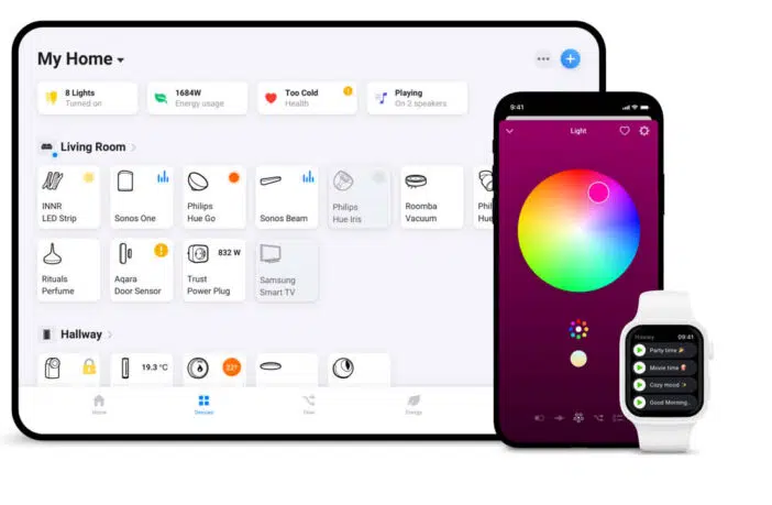 Homey-App: Zonen lassen sich jetzt manuell sortieren