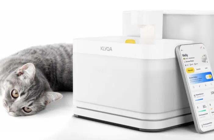 Das Unternehmen KLYQA bringt mit Welly einen intelligenten Trinkbrunnen für Katzen und kleine Hunde auf den Markt.