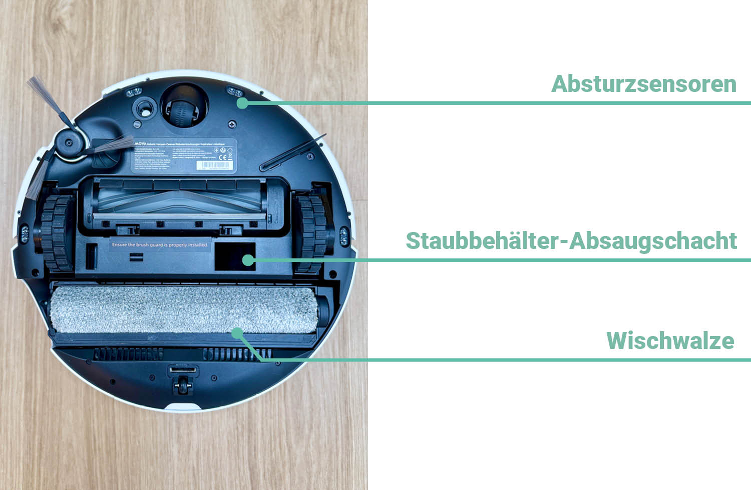 MOVA S70 Roller Design Unterseite