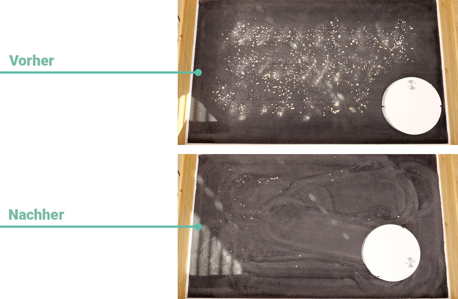 MOVA S70 Roller Saugen Teppich hoch