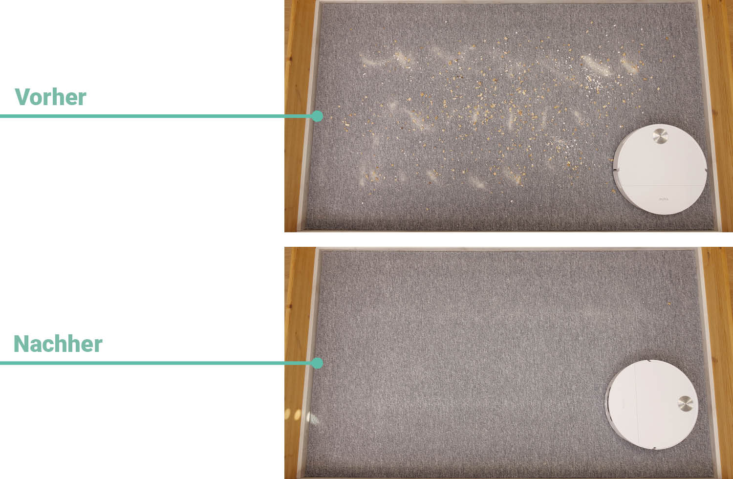 MOVA S70 Roller Saugen Teppich