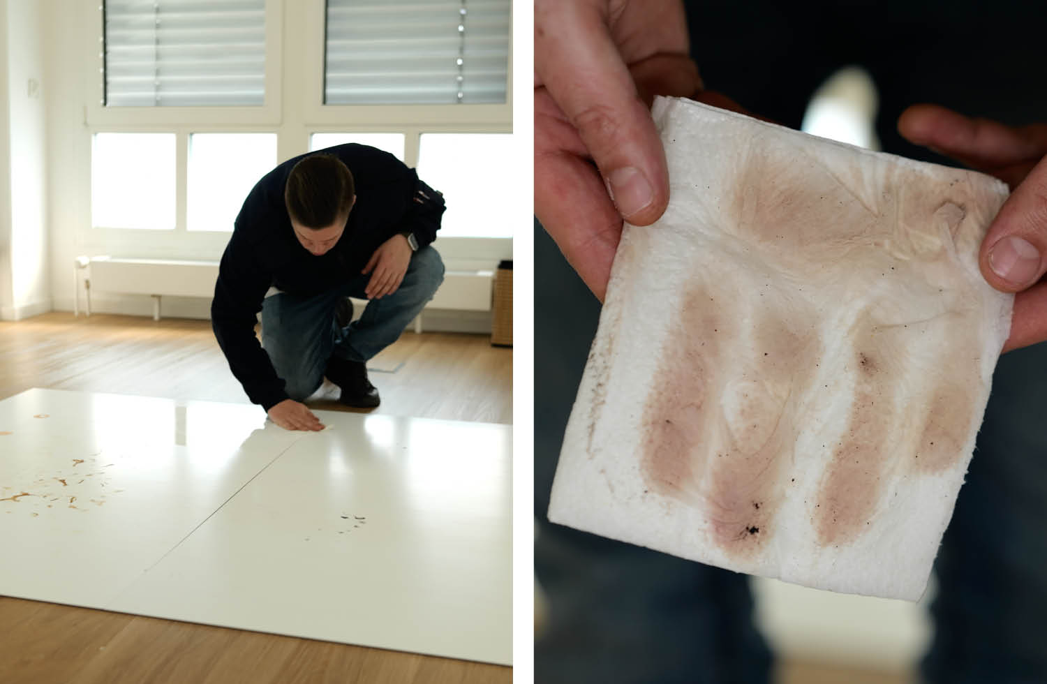 MOVA S70 Roller Wischen Schmutzaufnahme